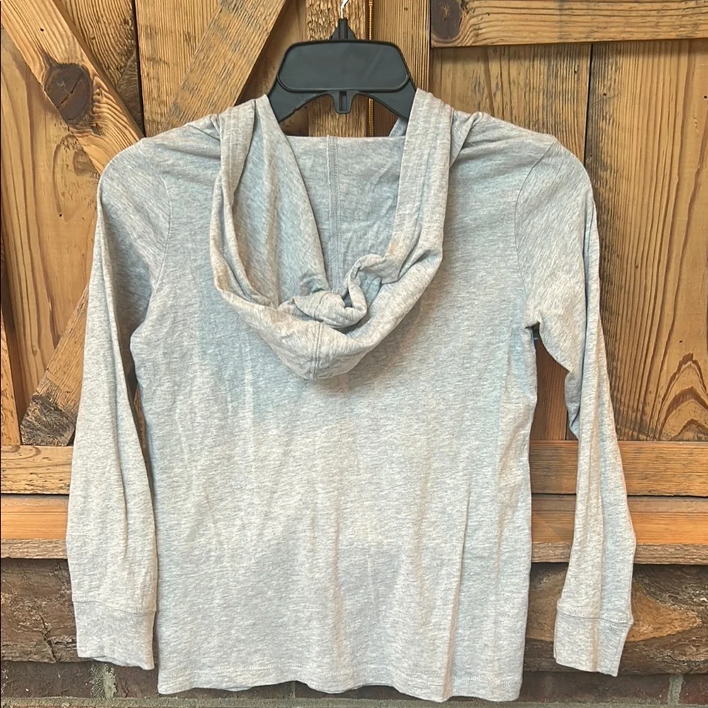 OshKosh B'gosh Gray and Blue hooded Long Sleeve Tee